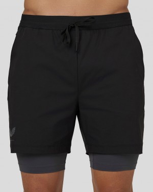 Castore Flow 2-in-1 Shorts Black | JAYKZ8534